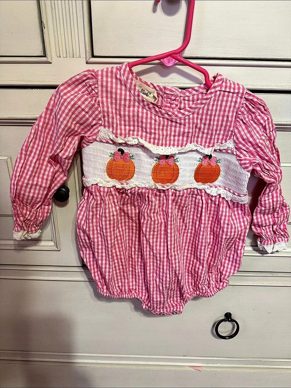 Marie Nicole clothing pumpkin bubble romper